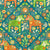 Spring Dala Horses on Turquoise Image