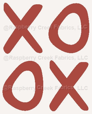 Bee Mine XO Red Fabric, Raspberry Creek Fabrics, watermarked
