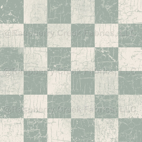 Rustic Checks, Checkers, Checkerboard, Farmhouse, Sage Green and Cream ...
