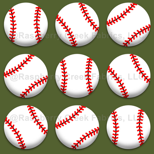 All Fun & Games, Baseball Repeat - Raspberry Creek Fabrics