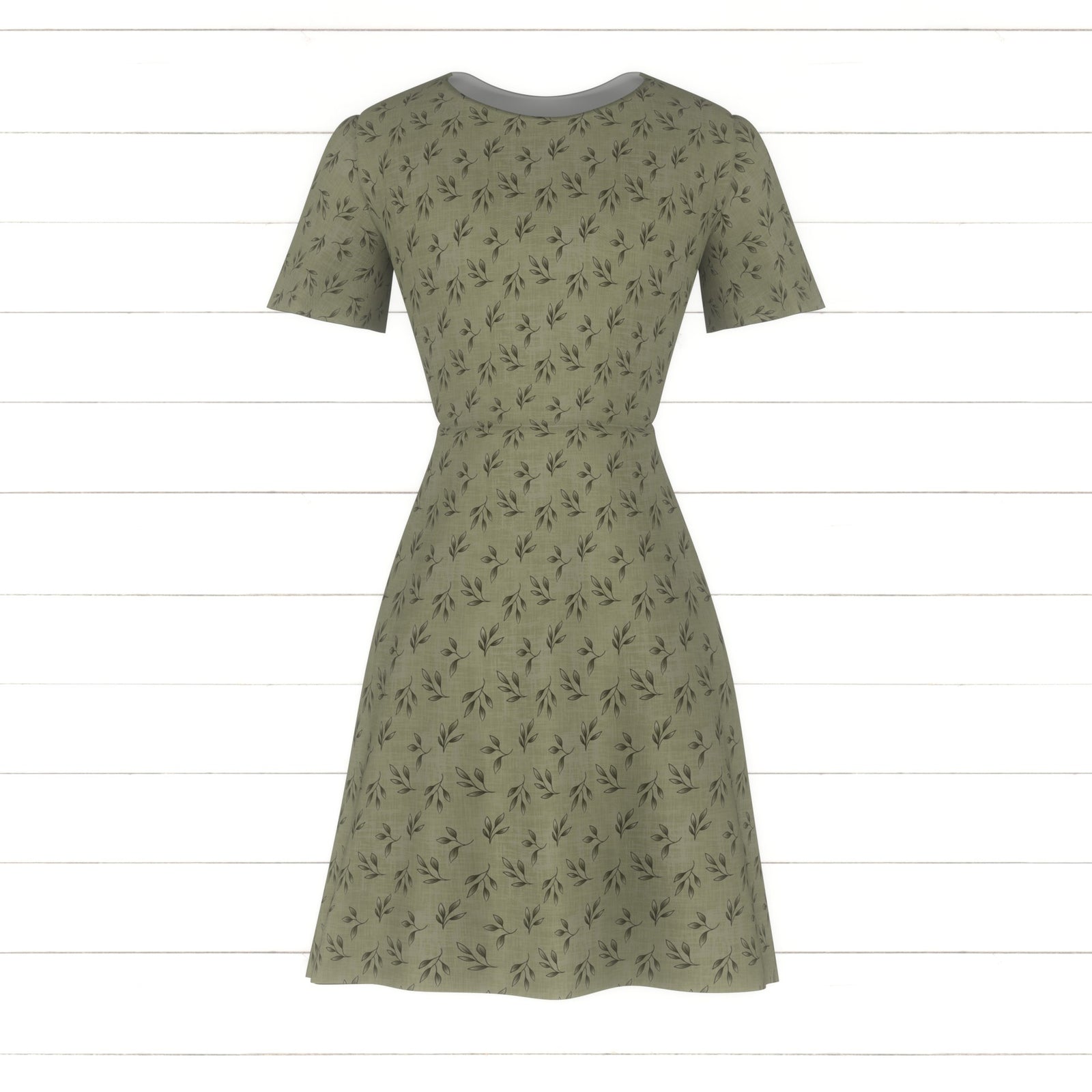 Ponies & Peonies- Leaf Green