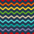 Colorful Wavy Rainbow Stripes on Navy Birthday Party Time Coordinate Image