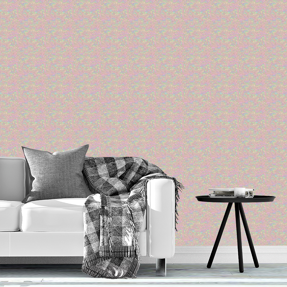 crystal maze abstract holographic shapes and lines on COPPER PINK