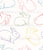 Hand Drawn Bunnies Pink, Purple, Blue, Yellow, Green, Springtime Collection Image