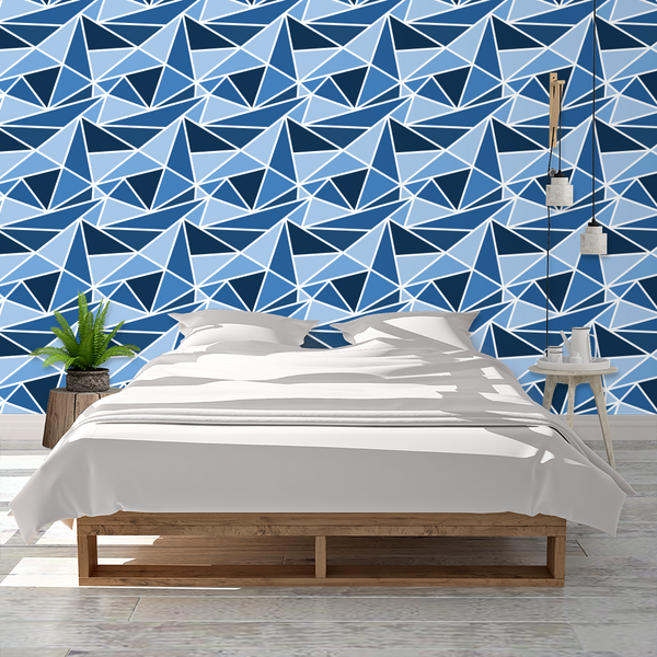 Abstract Geometric Triangles, Monochromatic Blue, Light Blue, Sky, Cad ...