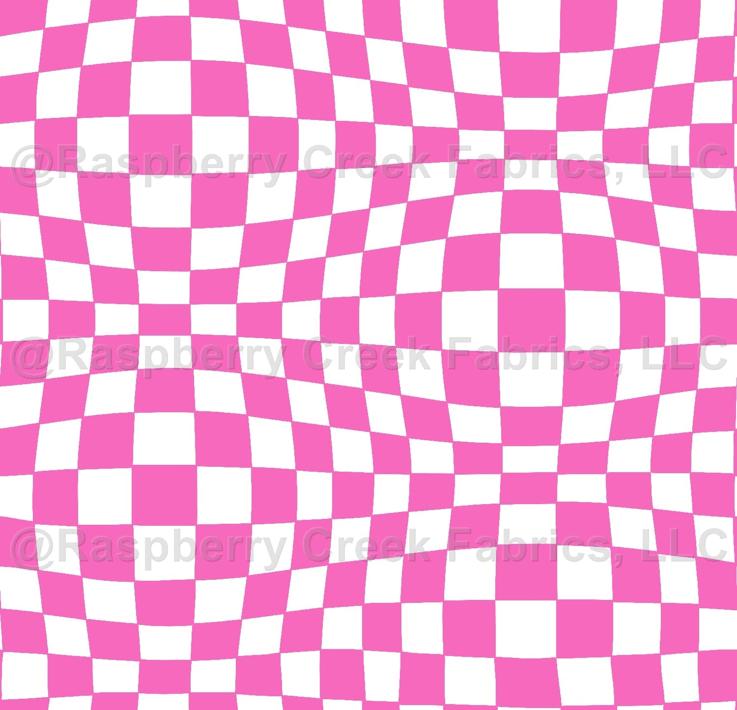 Groovy Funky Check Hot Pink Fabric, Raspberry Creek Fabrics, watermarked