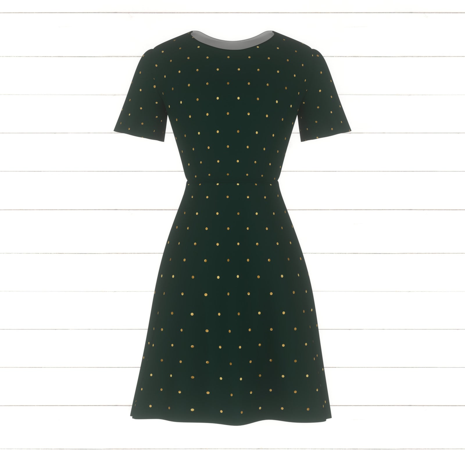 Merry Little Dot- Emerald Fabric, Raspberry Creek Fabrics, watermarked