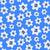 Boho flower - blue background Image