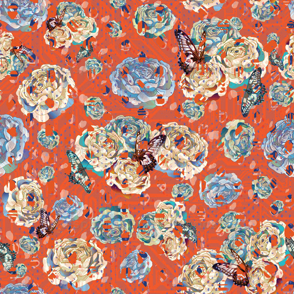 Maximalist Glitch kitsch! - 50's modern vintage rose polka dot - scarl ...