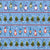 Winter Gnomes in Rows Blue Image