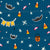 Halloween Candy corns, bats, bunting flags and pumpkin pails Image