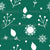 Holiday Floral and Snowflakes in evergreen Image