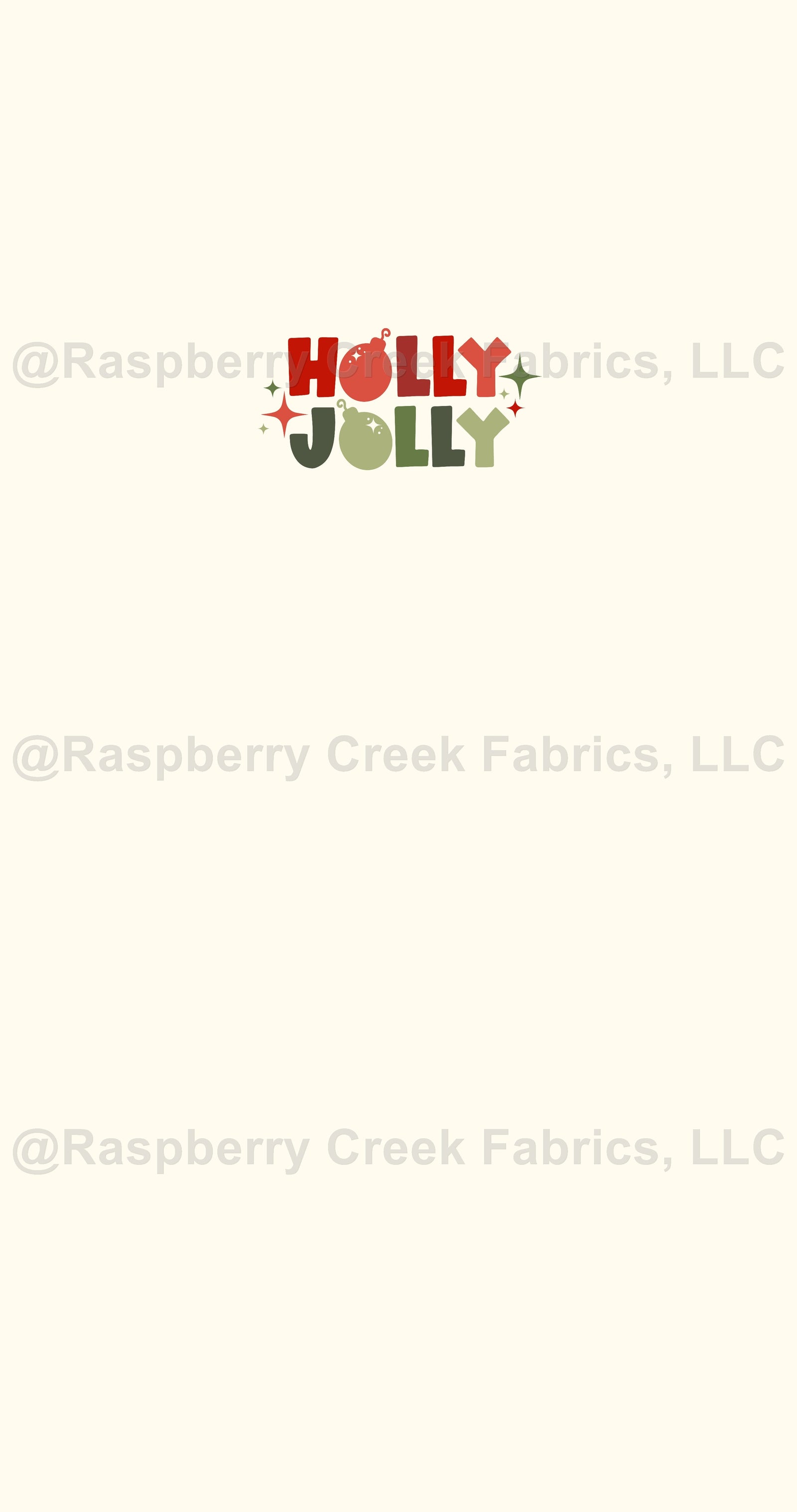 Holly Jolly Panel- Vintage , Raspberry Creek Fabrics, watermarked