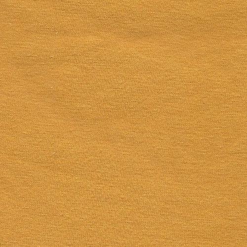 Solid Mustard Yellow Double Brushed Poly Spandex Knit Fabric, Raspberry Creek Fabrics, watermarked, restored