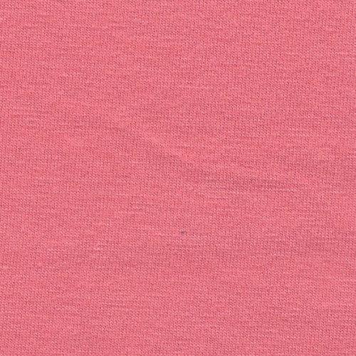 Solid Salmon Pink 4 Way Stretch 10 oz Cotton Lycra Jersey Knit Fabric Fabric, Raspberry Creek Fabrics, watermarked, restored