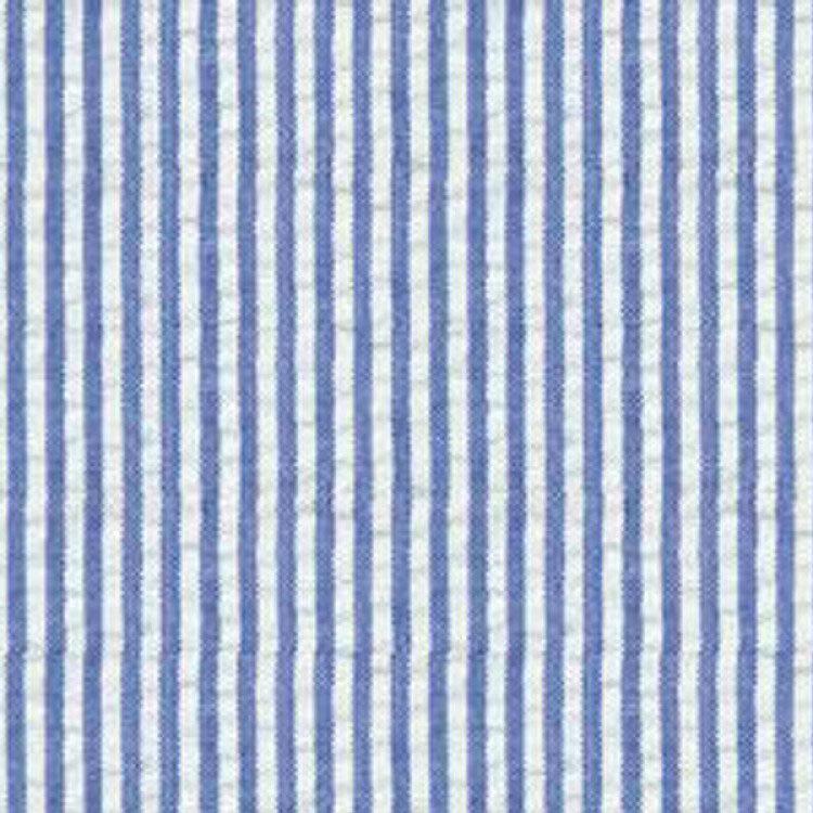 Royal Blue and White Pin Stripe Seersucker, Robert Kaufman Seersucker Collection Collection Fabric, Raspberry Creek Fabrics, watermarked, restored
