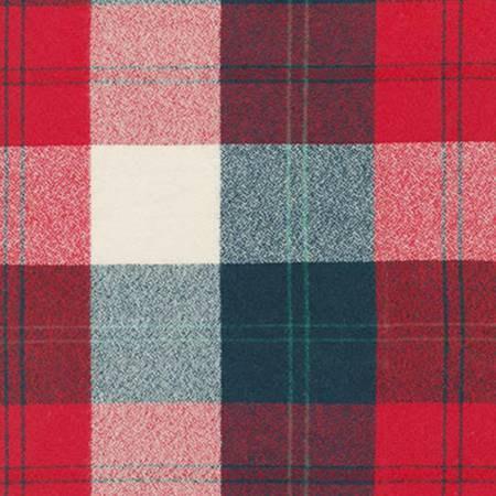 Mammoth Flannel Fabric - Small Red Buffalo Plaid – Riverside Fabrics