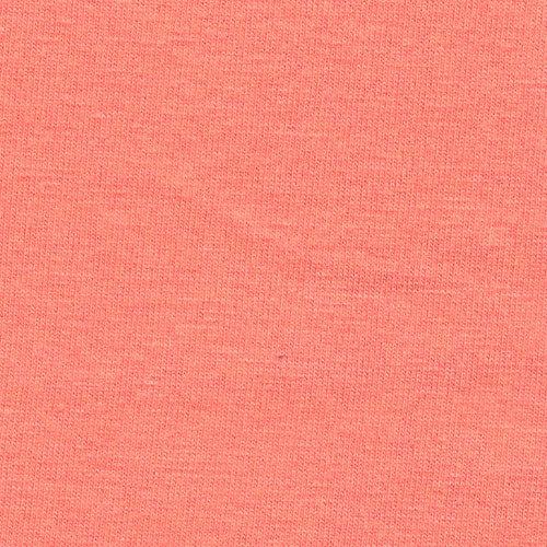 Solid Coral 4 Way Stretch 10 oz Cotton Lycra Jersey Knit Fabric Fabric, Raspberry Creek Fabrics, watermarked, restored