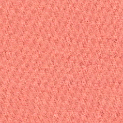 Solid Coral 4 Way Stretch 10 oz Cotton Lycra Jersey Knit Fabric Fabric, Raspberry Creek Fabrics, watermarked, restored