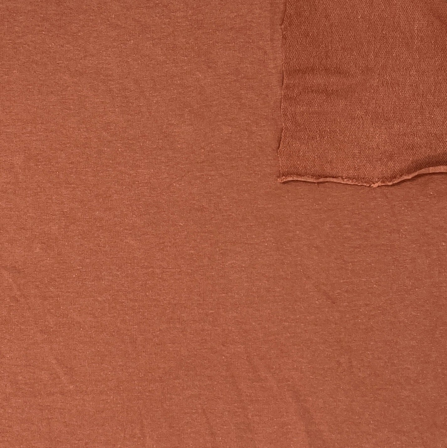 Solid Clay 4 Way Stretch French Terry Knit Fabric With Spandex Fabric, Raspberry Creek Fabrics, watermarked, restored