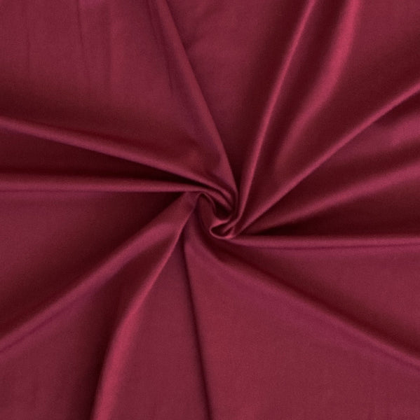 Burgundy Shiny Nylon Spandex Fabric, Burgundy Spandex Fabric by Yard,4 Way  Stretch Milliskin for Dress, Swimwear, Leggings 