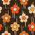 60s, Retro, Pop of flowers, 70s floral, orange, brown Image