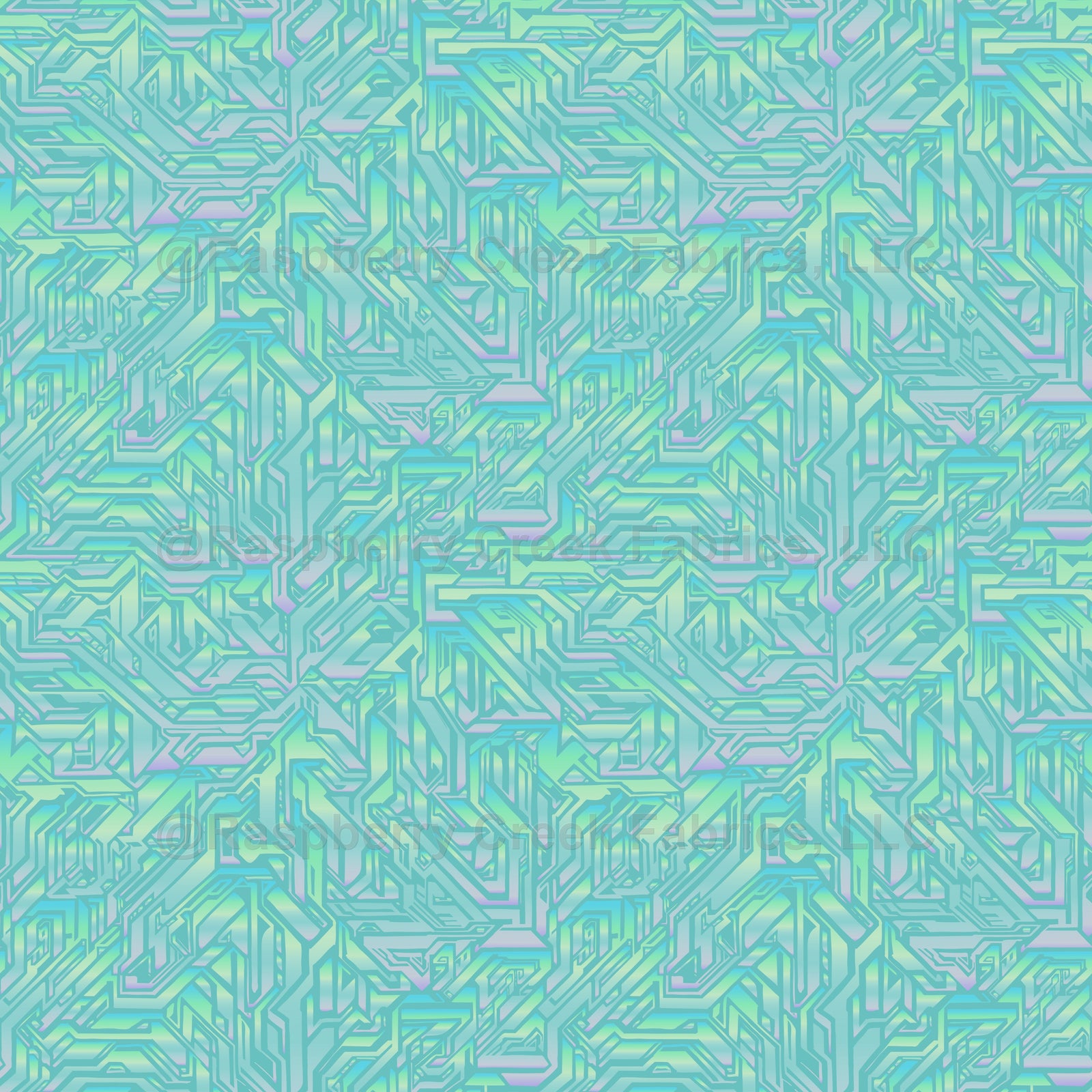 fantasy abstract pearlescent celadon crystal maze