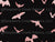 Watercolor Halloween Pink Bats on Black Image