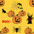 Halloween symbols spiders, bats, jack-o-lanterns Image