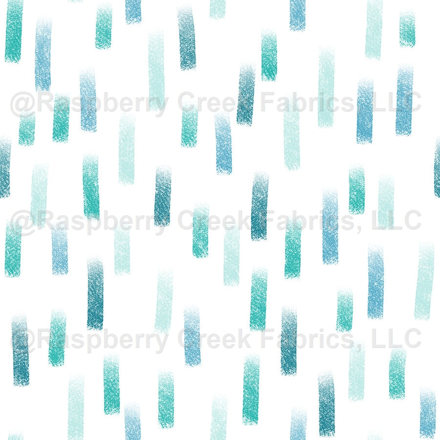 Random Brush Strokes, Lines, Lagoon, Blue, Aqua, Turquoise Minimalist