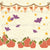 Spooky Season Buntings, Bats, and Pumpkins on Cream Image