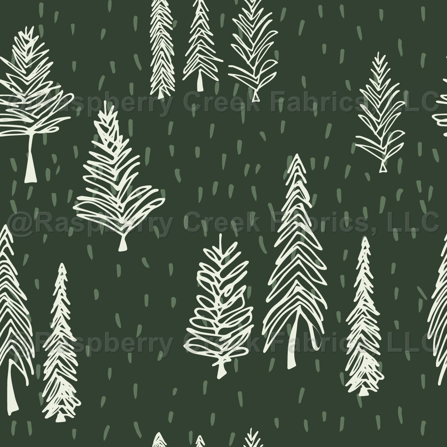 Christmas tree snow green