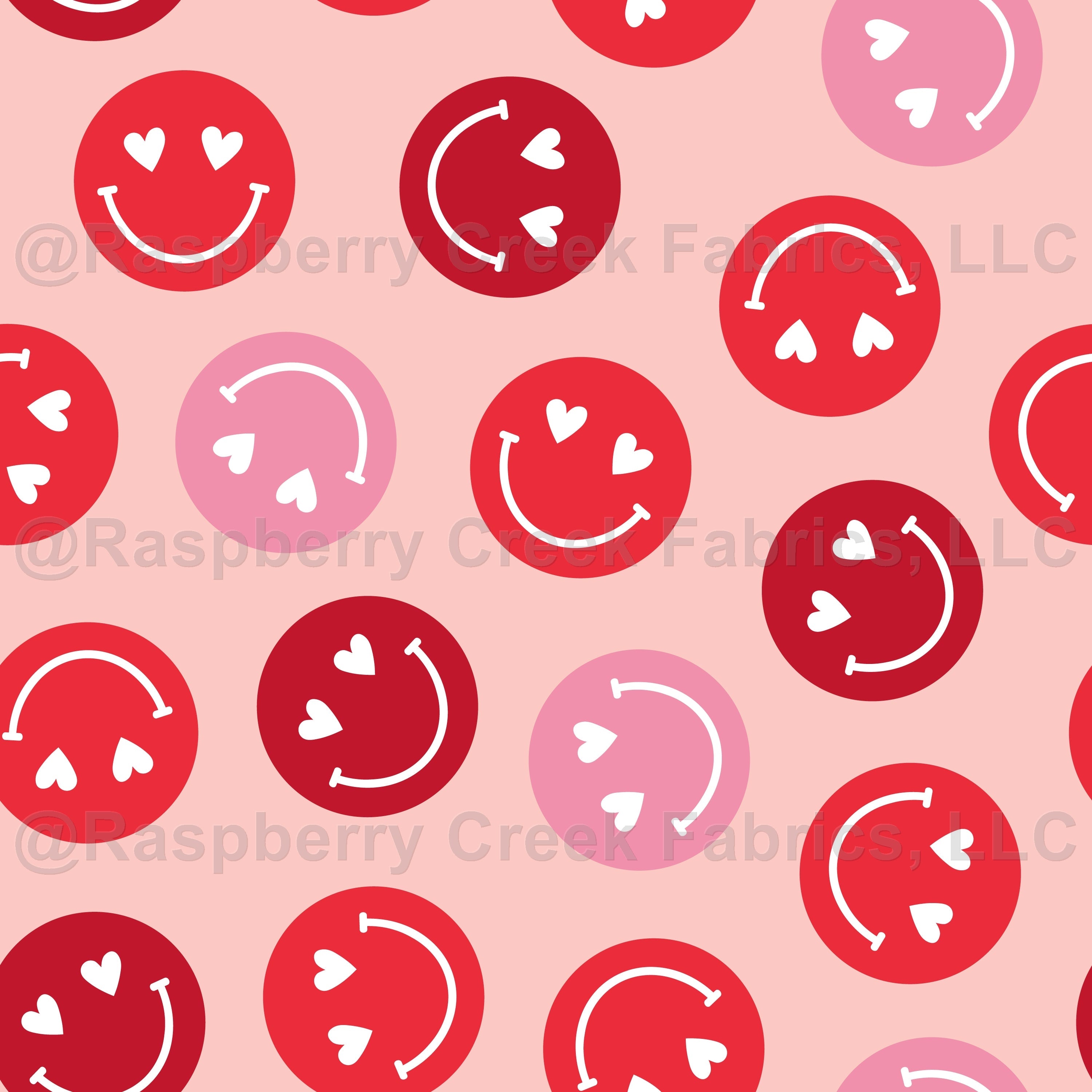 Heart Eyed Valentine Smiley Faces - Kelsi Pope , Raspberry Creek Fabrics, watermarked