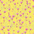 Watercolor Wildflowers Pink on Yellow, small scale Image